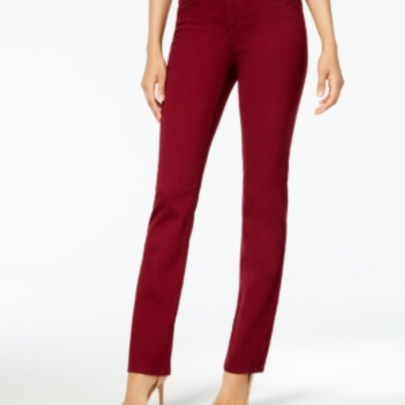 Style&Co Tummy Control Rail Straight Leg Embroider - Picture 2 of 8